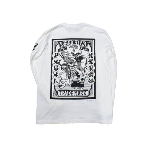 #HHC [髭髭倶楽部] / HHC*P×S×L L/S tee [White]