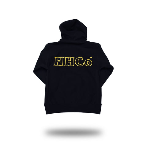 #HHC [髭髭倶楽部]  / HHC Logo HOODIE (BLK/YEL)