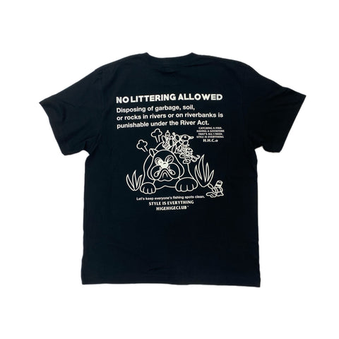 髭髭倶楽部 / Lets keep clean TEE [Black]