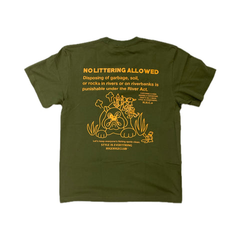 髭髭倶楽部 / Lets keep clean TEE [Light Olive]