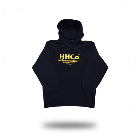 #HHC [髭髭倶楽部]  / HHC Logo HOODIE (BLK/YEL)